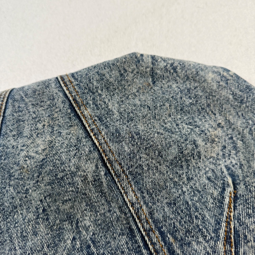 Vintage Mitzi Acid Wash Denim Hobo Shoulder Bag Blue 80s Retro Western Boho - Picture 12 of 12